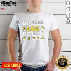 Awesome Deviled Egg Dealer Thanksgiving T-Shirt featuring a fun graphic design perfect for holiday gatherings.