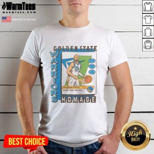 Awesome Golden State Warriors trading card t-shirt featuring Stephen Curry in vibrant colors, perfect for fans and collectors.