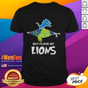 Awesome Grinch Christmas T-Shirt featuring Detroit Lions design, perfect for holiday fans and football lovers.
