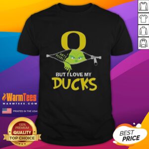 Awesome Grinch Christmas shirt featuring Oregon Ducks logo, perfect for festive fans celebrating the holidays.