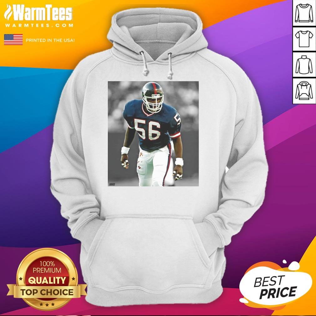 Awesome Lawrence Taylor New York Giants football hoodie featuring bold team colors and iconic player graphics.