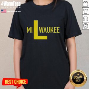 Awesome Milwaukee Brewers L Logo Ladies Tee featuring a stylish design for passionate fans.