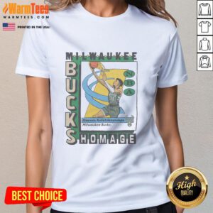 Awesome Milwaukee Bucks trading card featuring Giannis Antetokounmpo on a stylish ladies tee, perfect for fans.