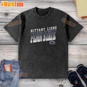 Awesome Premium Penn State Nittany Lions Polished Washed T-Shirt in navy blue, featuring the team's logo and stylish design.