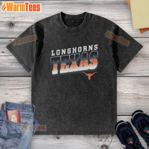 Alt Text: Premium Texas Longhorns polished washed t-shirt in vibrant colors, perfect for fans and casual wear.
