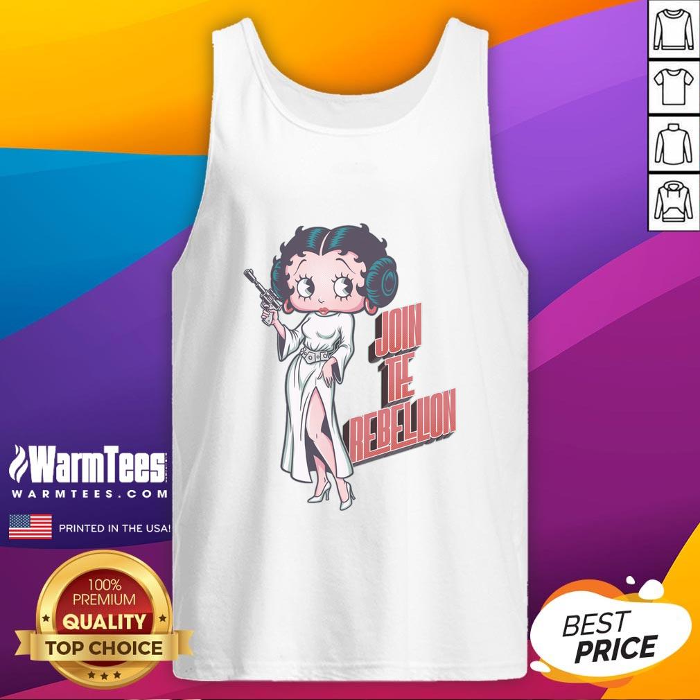 Alt Text: Awesome Rebel Pinup cartoon princess parody tank top featuring a retro design and vibrant colors for rebellious style.
