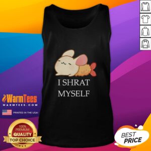 Cute I Shrat Myself cartoon tank top featuring a playful design, perfect for casual summer outfits.
