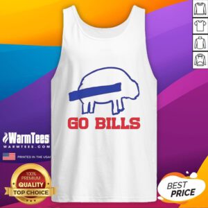 Funny Buffalo Bills football sketch tank top design with vibrant colors, perfect for Go Bills fans and game day wear.