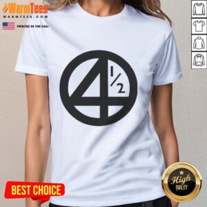 Good 4 1 2 Ringer Marvel Fantastic Four Logo Ladies Tee featuring vibrant colors and stylish design for fans.