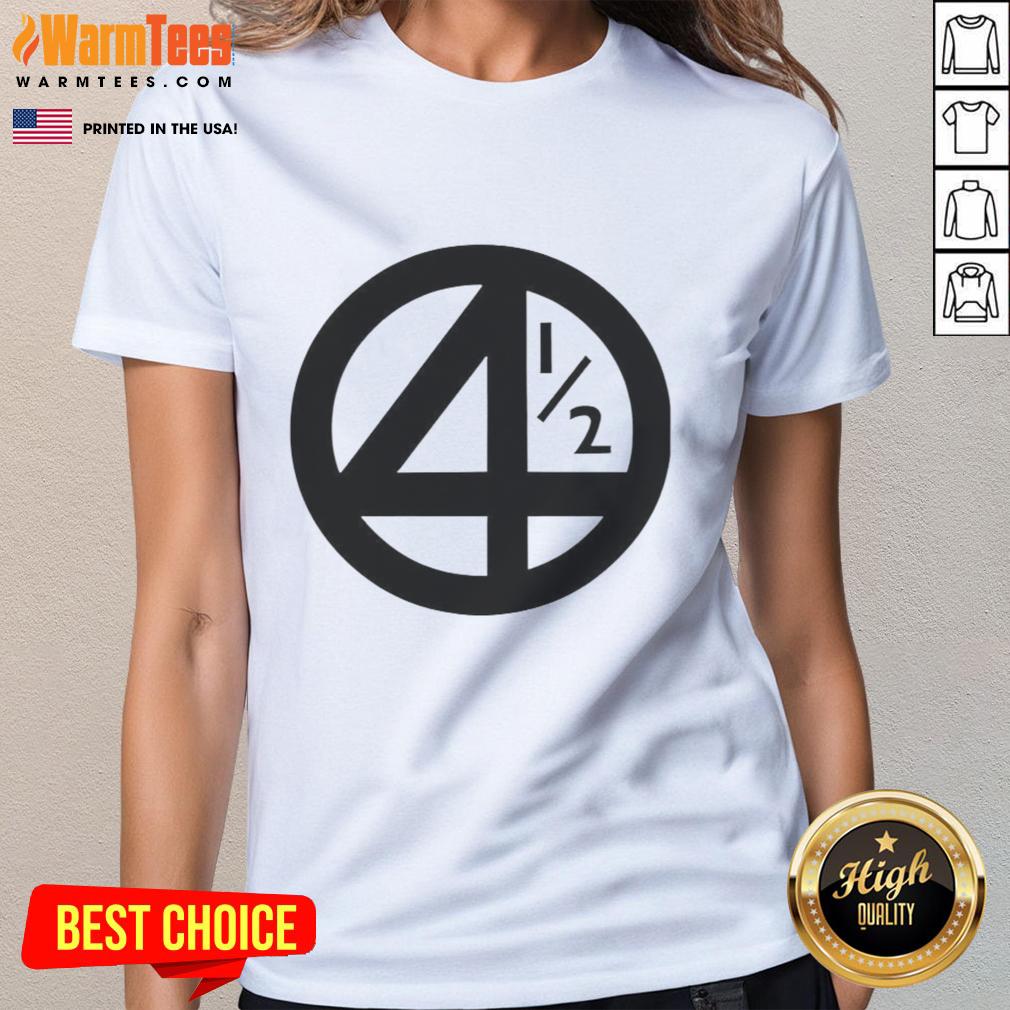 Good 4 1 2 Ringer Marvel Fantastic Four Logo Ladies Tee featuring vibrant colors and stylish design for fans.