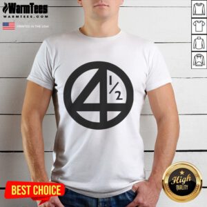 Alt Text: Good 4 1 2 Ringer Marvel Fantastic Four logo T-Shirt featuring iconic superhero design and vibrant colors.