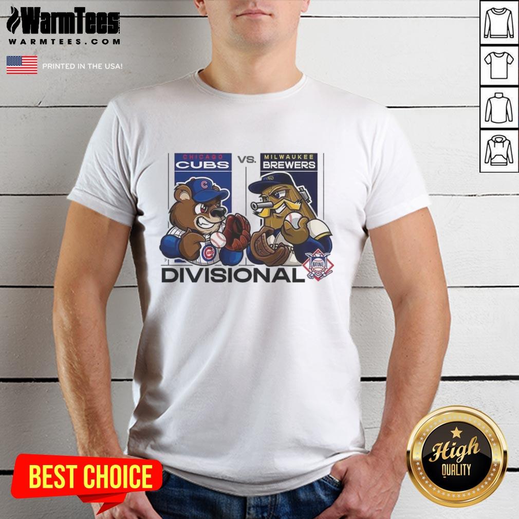 Good Chicago Cubs vs Milwaukee Brewers NLDS 2025 mascot t-shirt featuring team logos and vibrant graphics.