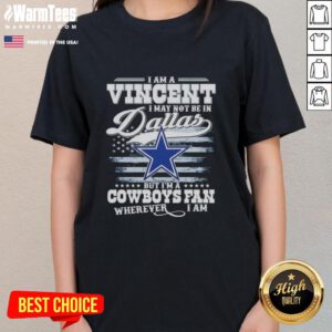 Good I Am A Vincent tee for women, showcasing Dallas Cowboys pride wherever you are. Perfect for fans on the go!