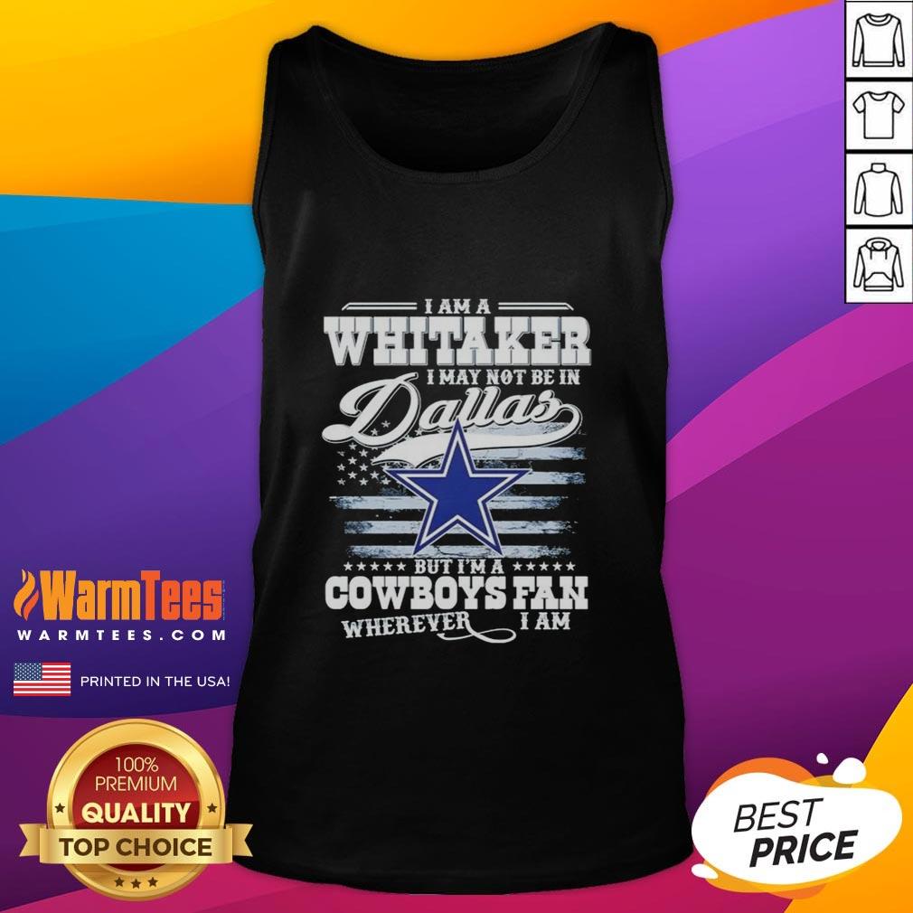 Alt Text: Good I Am A Whitaker Cowboys Fan Tank Top design, showcasing team spirit for Dallas Cowboys fans anywhere.