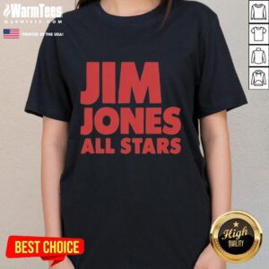 Good Jim Jones All Stars 2025 Ladies Tee featuring stylish design, perfect for casual wear and team spirit.