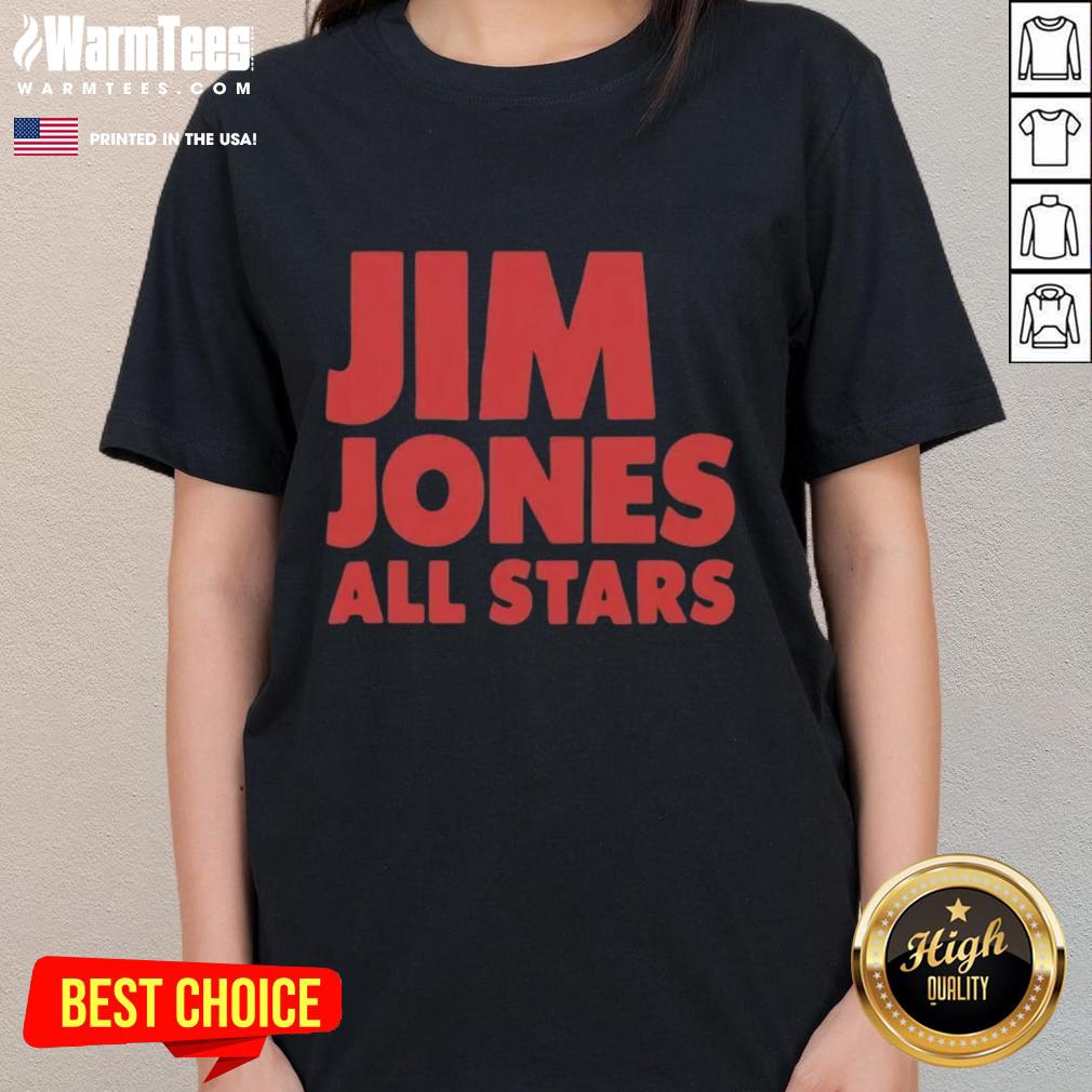 Good Jim Jones All Stars 2025 Ladies Tee featuring stylish design, perfect for casual wear and team spirit.