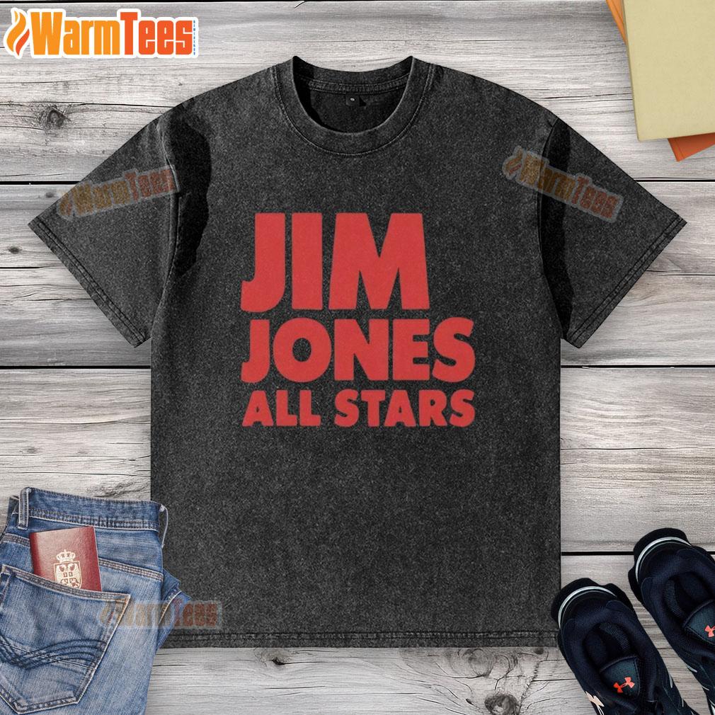 Good Jim Jones All-Stars 2025 washed t-shirt in vintage style, perfect for casual wear and fan apparel.
