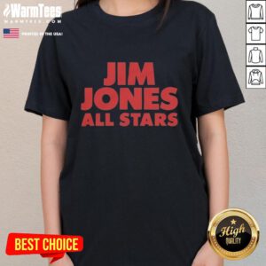 Good Jim Jones All Stars logo on a stylish ladies tee, perfect for casual wear and fan apparel.