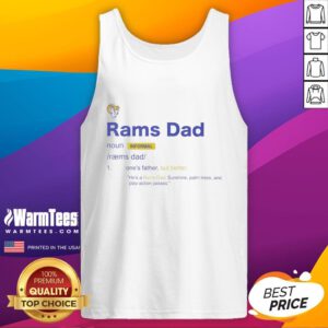 Good Los Angeles Rams Dad Definition Tank Top featuring a humorous definition for Rams fans, perfect for game day.