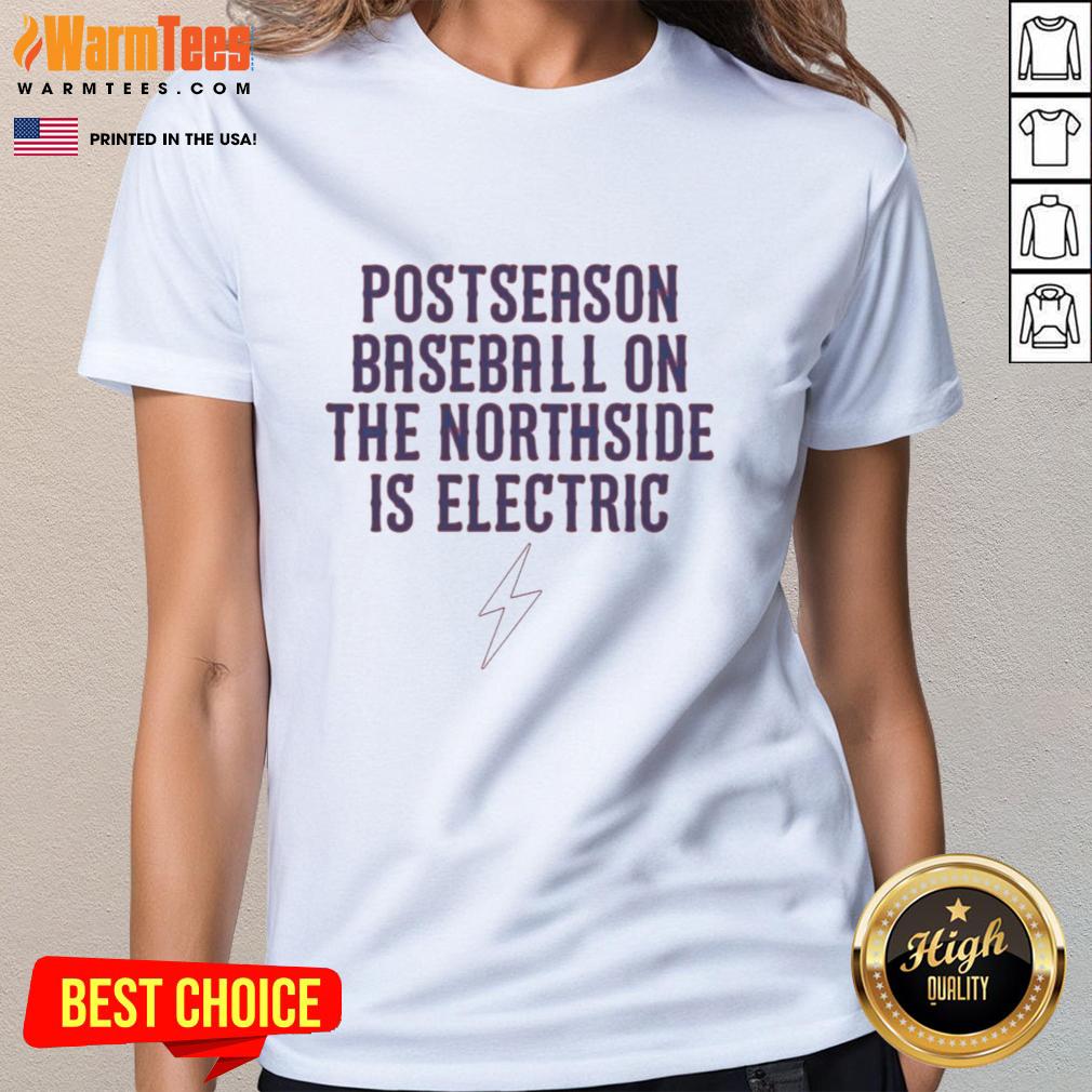 Electric atmosphere at Northside postseason baseball game featuring a stylish ladies tee with vibrant graphics.
