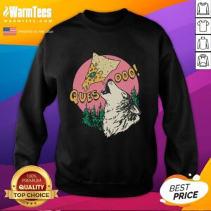 Good Queso Lupus Wolf Pizza Sweatshirt featuring a playful wolf graphic and vibrant colors, perfect for cozy outings.