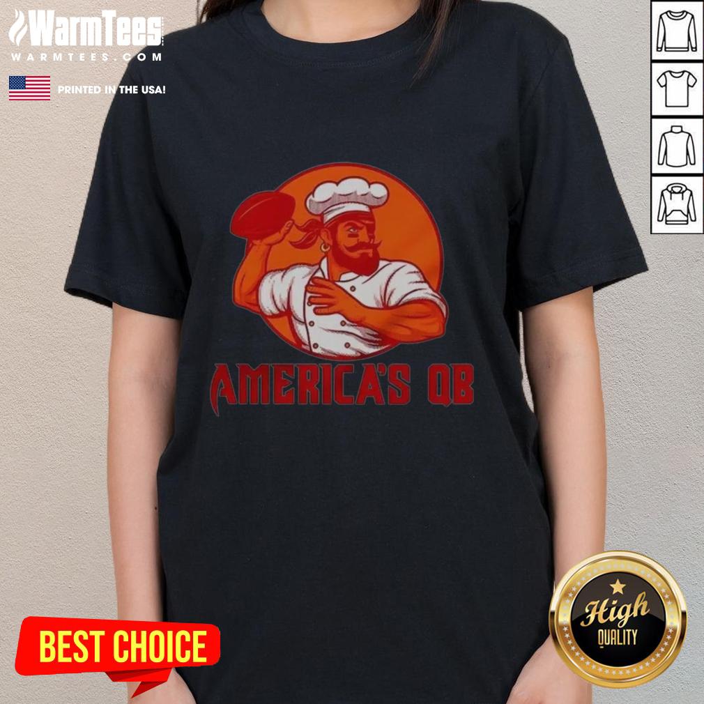 Good Tampa Bay Buccaneers America's Favorite QB ladies tee featuring team colors and a stylish design for fans.