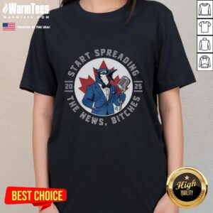 2025 Ladies Tee featuring 'Good Toronto Blue Jays Start Spreading The News' design, perfect for baseball fans and supporters.