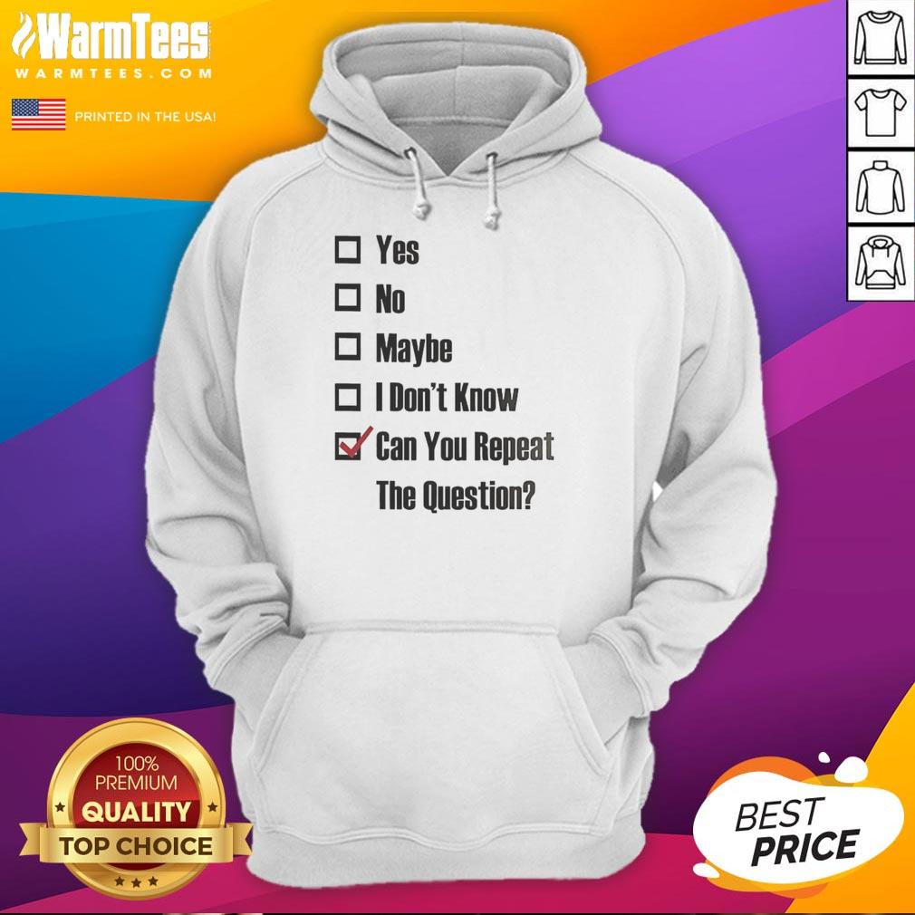 Good Yes No Maybe I Don't Know hoodie with checkbox designs, perfect for casual wear and expressing indecision.