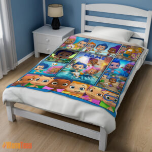 Happy Bubble Guppies Collage Blanket Fleece Customized Blanket