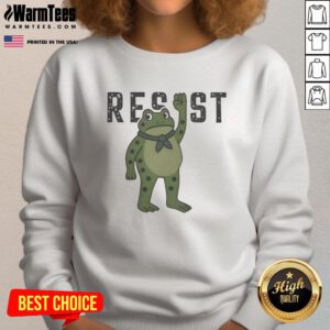 Hot Resist Portland Frog Sweatshirt featuring a vibrant frog design, perfect for cozy, stylish winter wear.