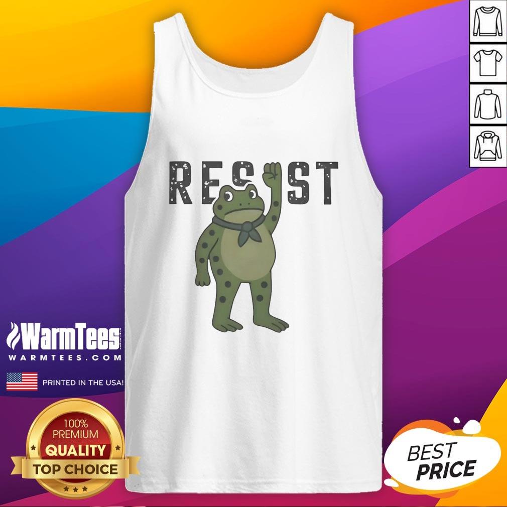 Hot Resist Portland Frog Tank Top featuring a colorful frog design, perfect for summer casual wear and outdoor adventures.