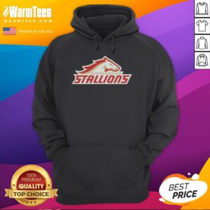 Nice Birmingham Stallions lockup logo hoodie featuring a stylish design and team colors for fans and supporters.