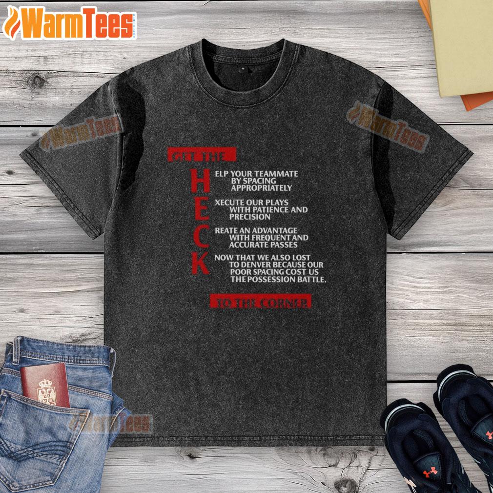 Nice Clippers Get The Heck To The Corner washed t-shirt featuring a trendy design for casual wear.