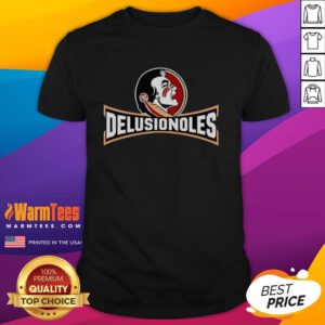 Nice Florida State Seminoles Delusionoles logo t-shirt featuring vibrant colors and a stylish design for fans.