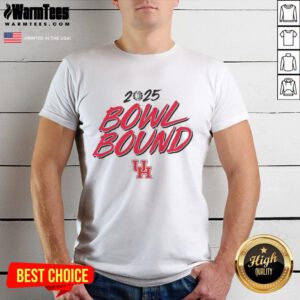Nice Houston Cougars Willie Fritz Bowl Bound 2025 T-Shirt featuring team colors and logo, perfect for fans.