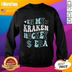 Cozy Seattle Kraken sweatshirt featuring bold graphics, perfect for fans celebrating the hockey era in Seattle.