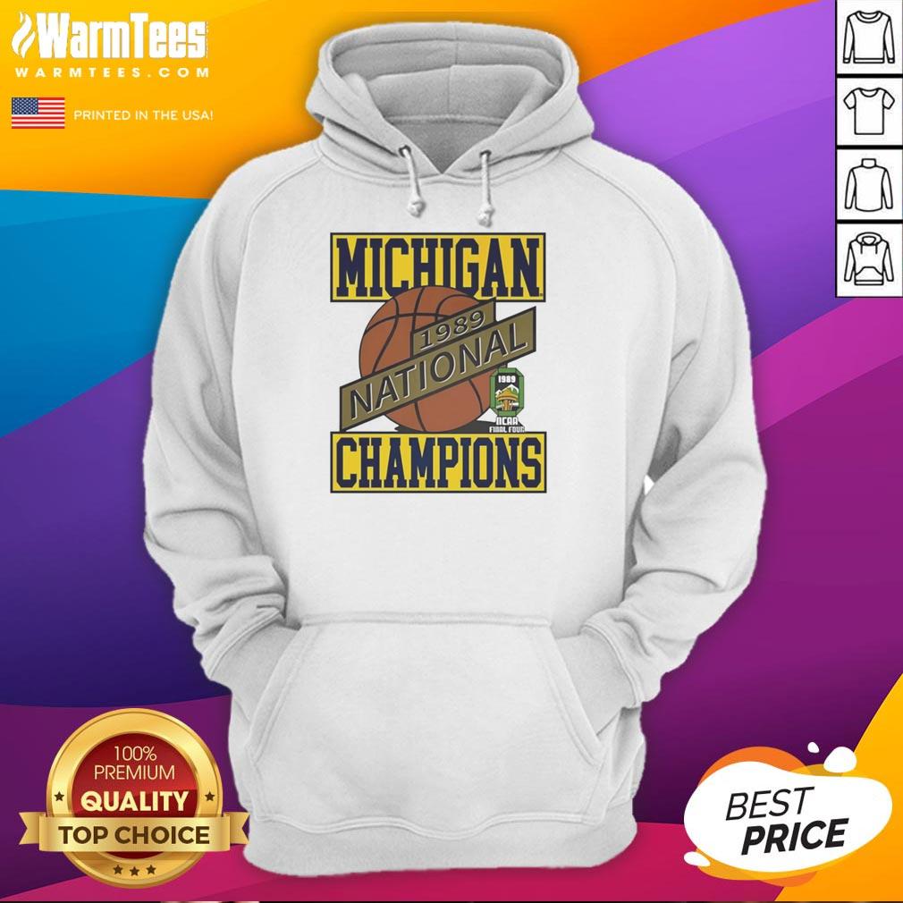 1989 National Champions hoodie featuring Nice Michigan Wolverines basketball design, celebrating the iconic team.