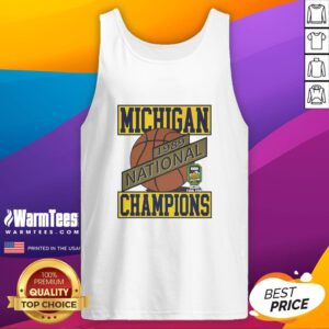 1989 Michigan Wolverines basketball national champions tank top in vibrant colors, celebrating the iconic victory.