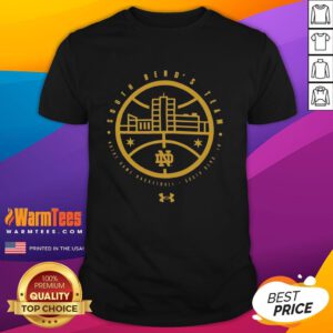 Alt Text: Notre Dame Fighting Irish Under Armour The Bend Logo T-Shirt featuring vibrant colors and iconic team logo design.
