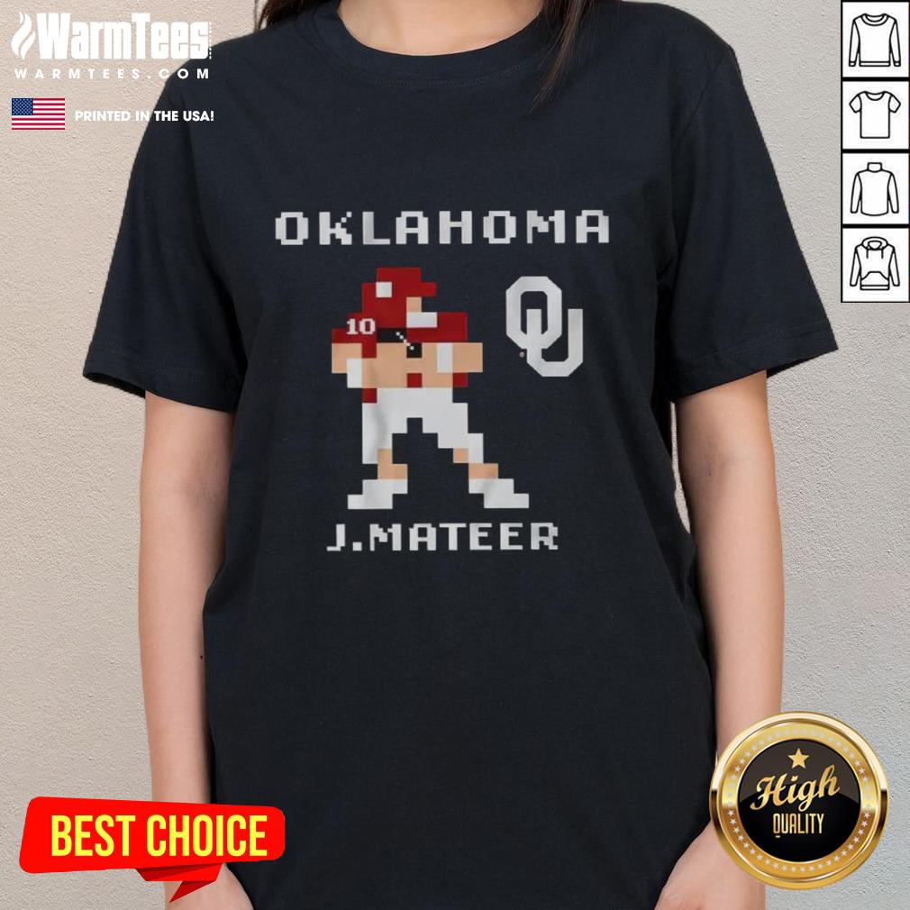 Nice Oklahoma Sooners Football John Mateer Retro Baller Ladies Tee showcasing vintage style and team spirit.