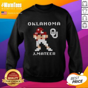 Alt Text: Retro Baller sweatshirt featuring Oklahoma Sooners logo, designed by John Mateer for stylish football fans.
