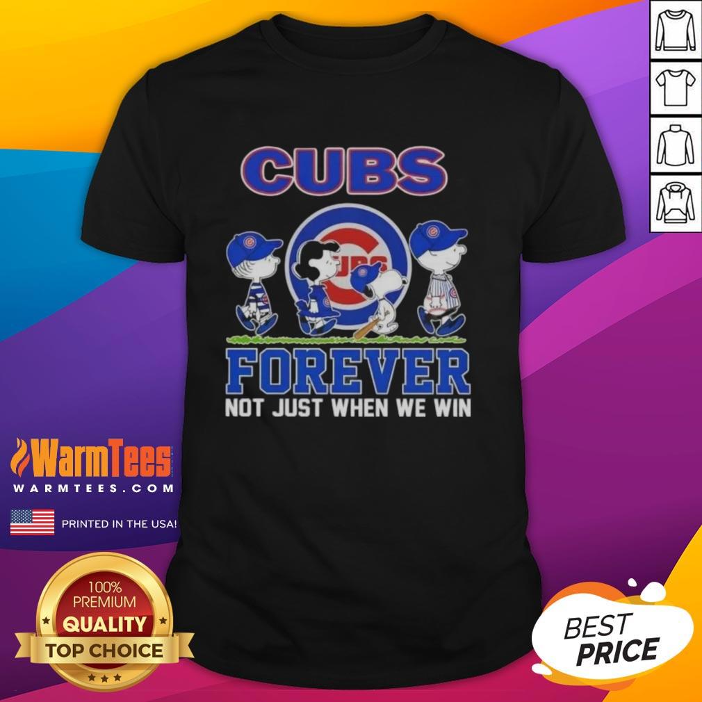 Nice Peanuts Snoopy and Friends X Chicago Cubs Forever t-shirt featuring a playful design for true Cubs fans.