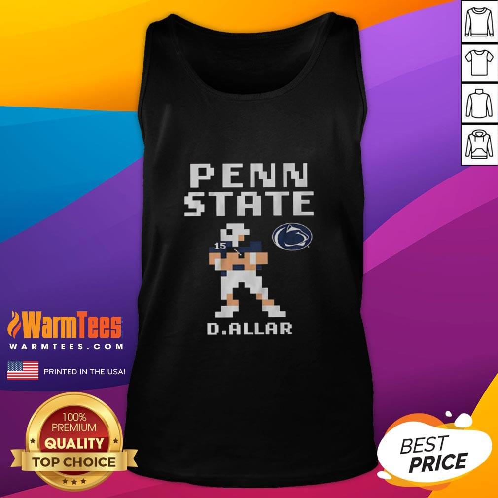 Retro Penn State Nittany Lions football tank top featuring Drew Allar, perfect for fans and summer sports events.