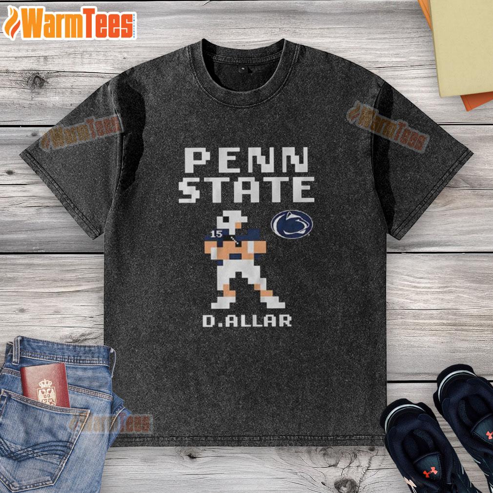 Nice Penn State Nittany Lions Football Drew Allar retro washed t-shirt featuring classic team logo and vibrant colors.