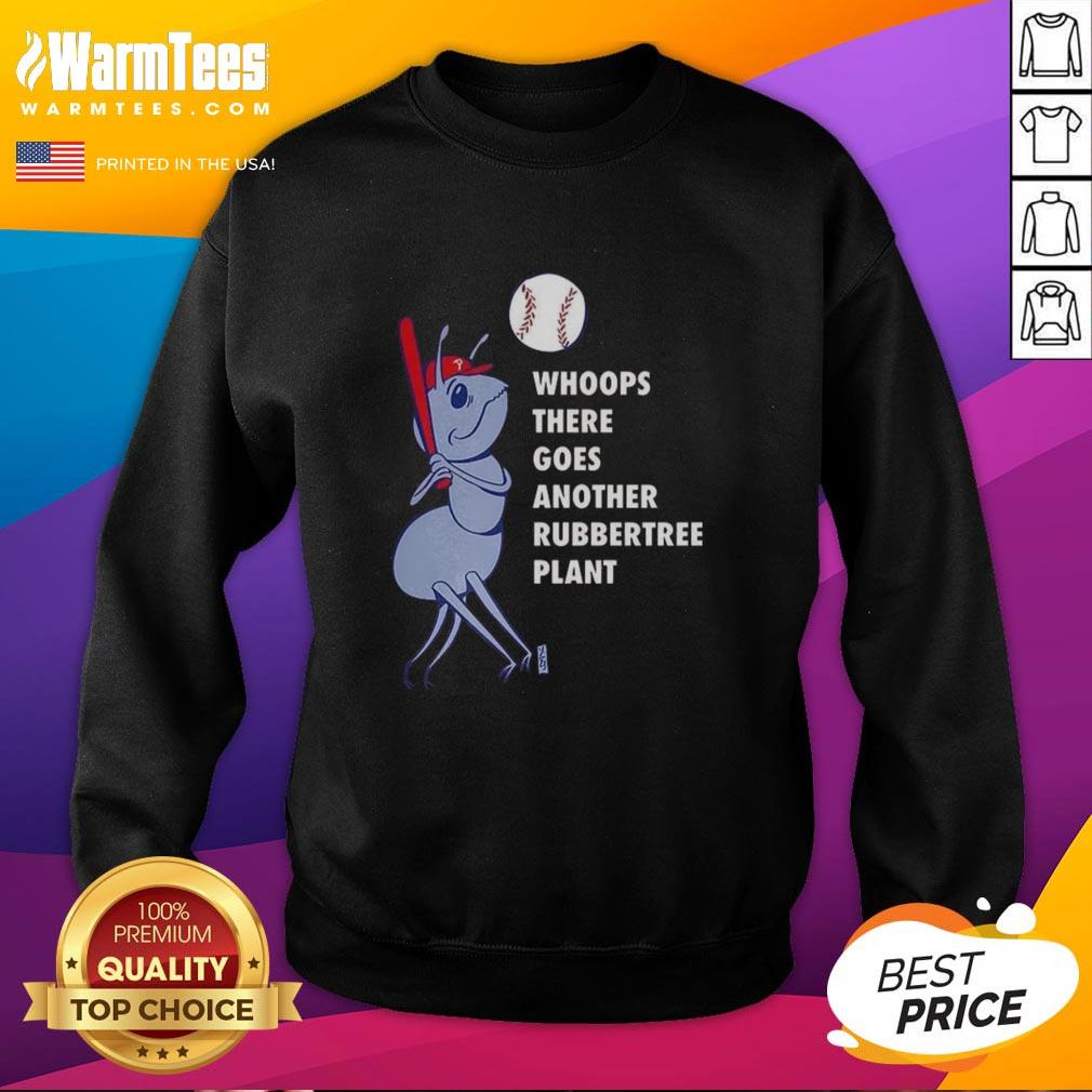 Cozy Nice Philadelphia Phillies sweatshirt featuring a fun Rubbertree plant design, perfect for baseball fans.
