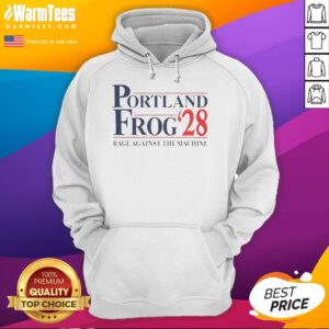 Nice Portland Frog 2028 Rage Against The Machine hoodie featuring vibrant colors and unique design, perfect for fans.