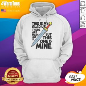 Alt Text: Stylish hoodie featuring a gladius sword design with the text 'This Is My Gladius' for sword enthusiasts.