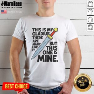 Gladius sword T-shirt design featuring the phrase 'This Is My Gladius, There Are Many Like It But This One Is Mine.'