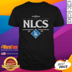 Official Los Angeles Dodgers NLCS 2025 T-Shirt celebrating the National League Championship Series victory.