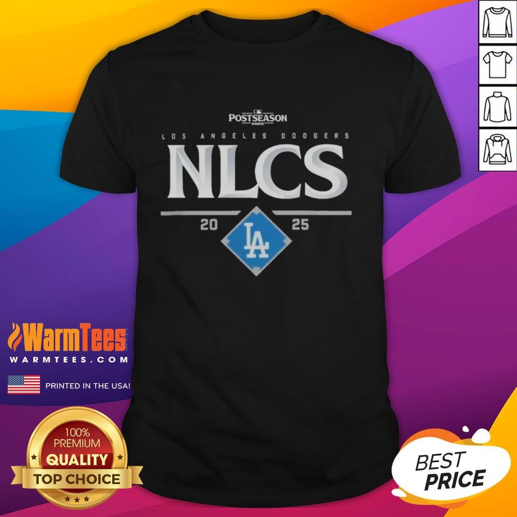 Official Los Angeles Dodgers NLCS 2025 T-Shirt celebrating the National League Championship Series victory.
